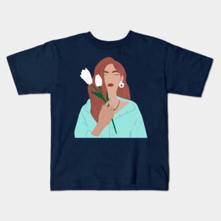 Blue lady 5 Kids T-Shirt